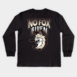 No Fox Given Kids Long Sleeve T-Shirt